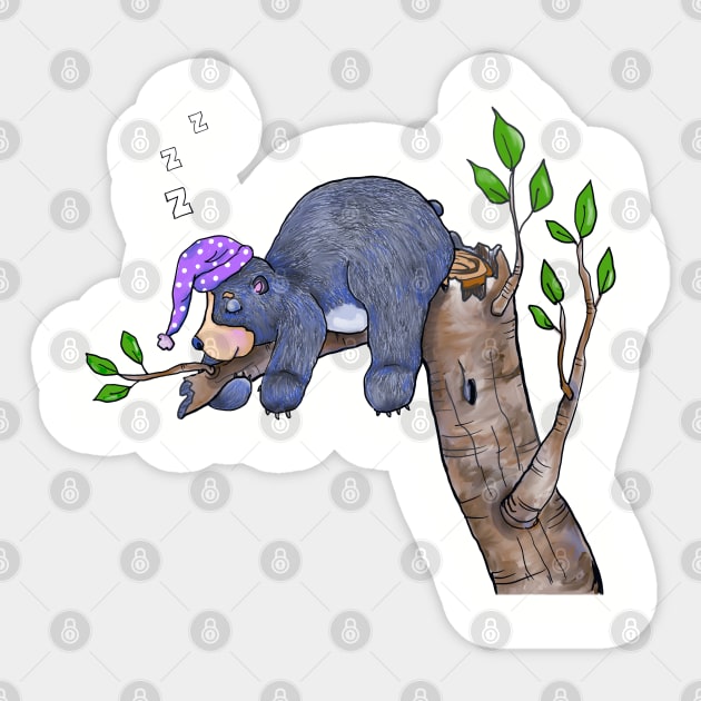 A Little Night Cap Sticker by Julie Townsend Studio